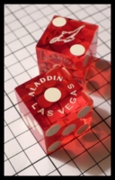 Dice : Dice - Casino Dice - Aladdin Las Vegas Red Clear with White Logo - SK Collection buy Nov 2010